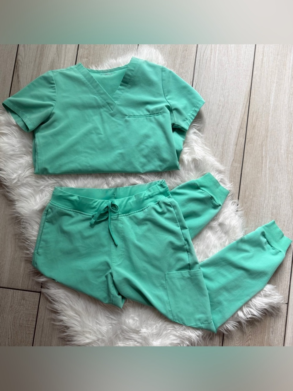 Mandala Mint Green Scrubs Set